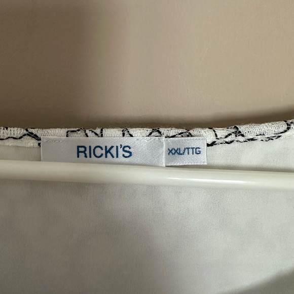 169 Ricki's 3/4 Sleeve Lace Blouse XXL - Picture 3 of 5